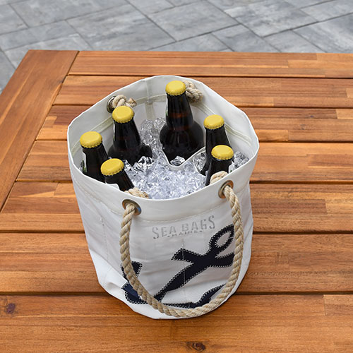 Recycled Sail Cloth Beverage Bucket Bags