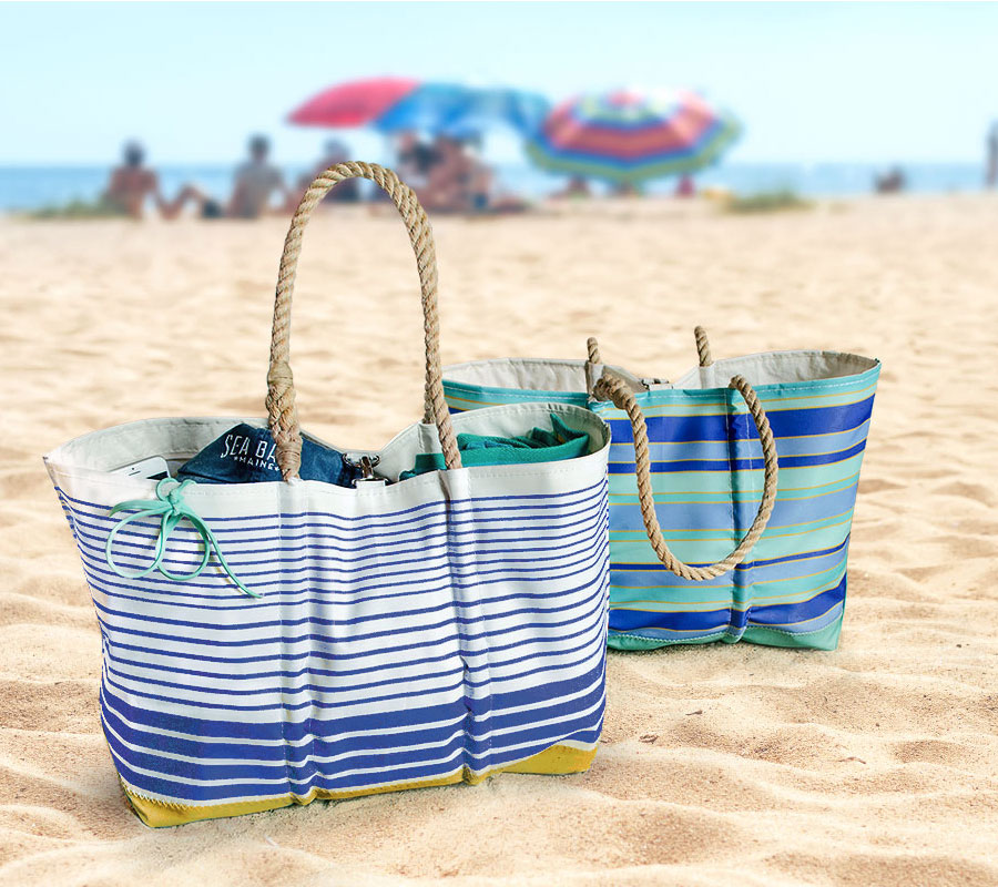 bags on the beach
