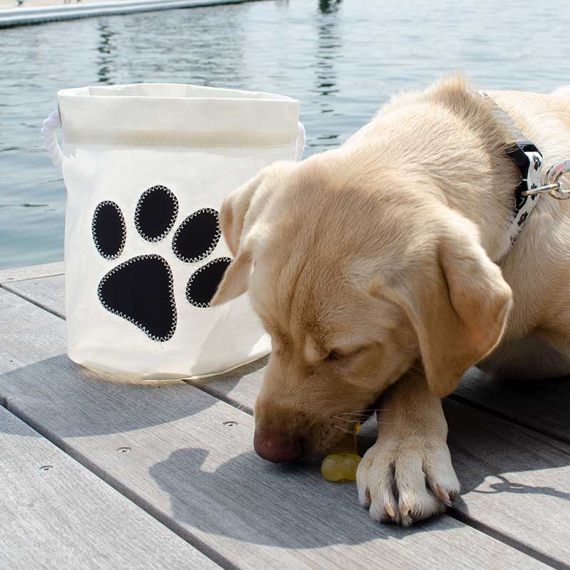 Yellow Lab Tote Made From Recycled Sails
