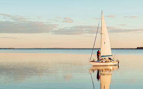 Any day on the water is a good day - repurposed sails