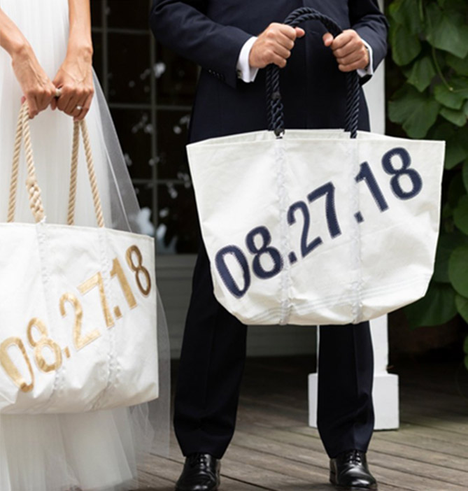 Custom Date Totes for Weddings and Events