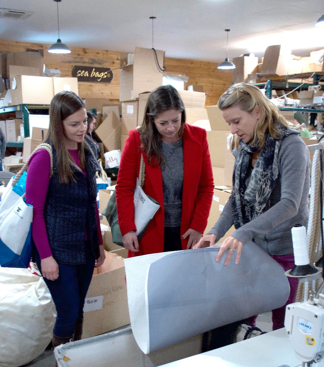 Examining some of Sea Bags' signature recycled sail material