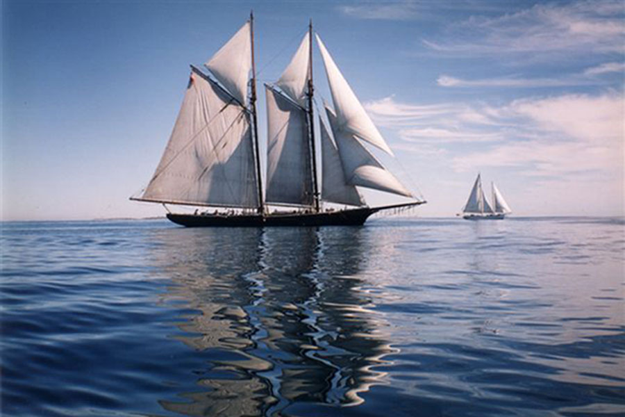 The Ernestina-Morrissey Schooner in full sail