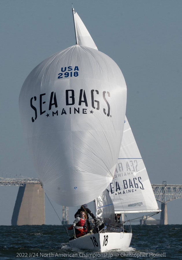 J24 Sailboat Downwind