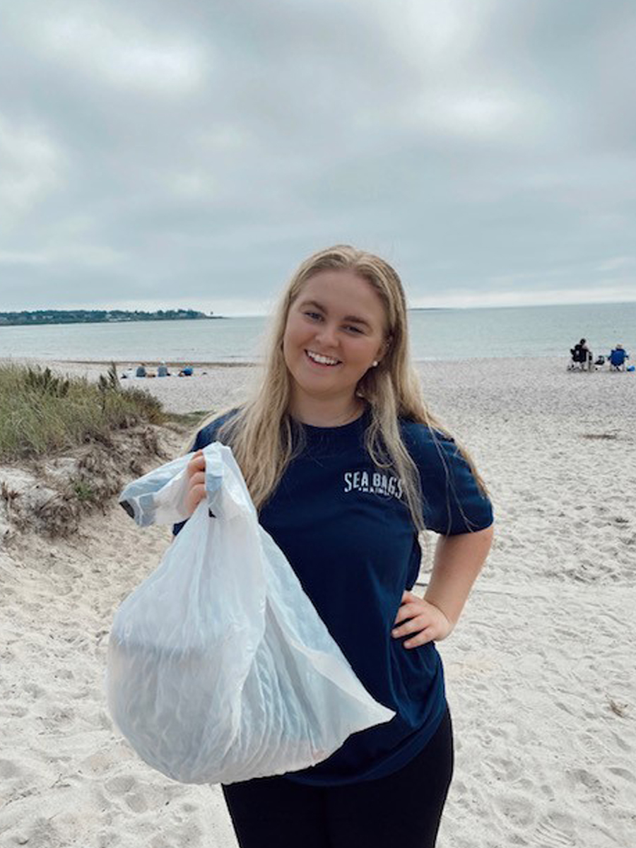 Lauren Byrnes in Pine Point Beach in Scarborough, Maine