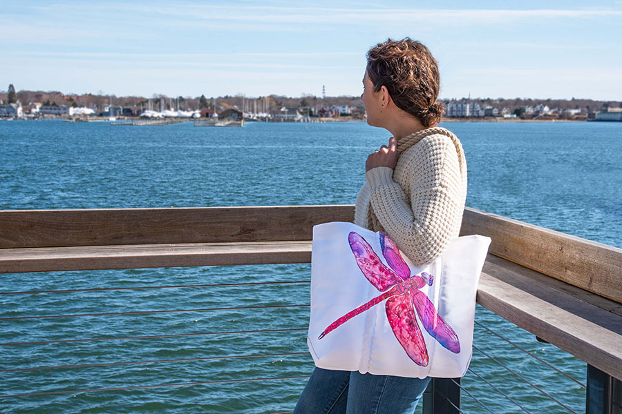 Sea Bags Watercolor Dragonfly - a symbol of adversity and overcoming challenges