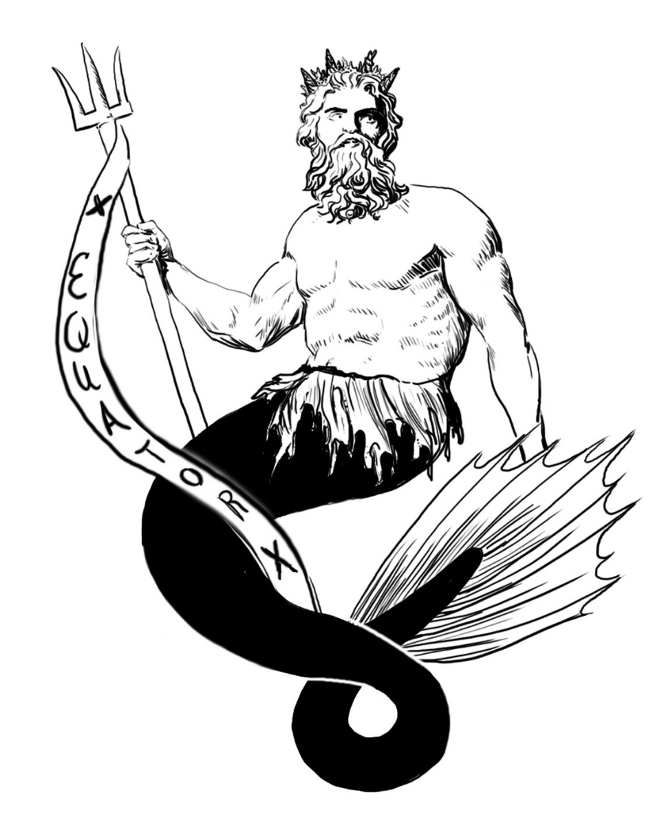 King Neptune Tattoo Flash