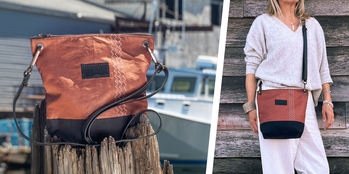 Heritage Tanbark Crossbody with model