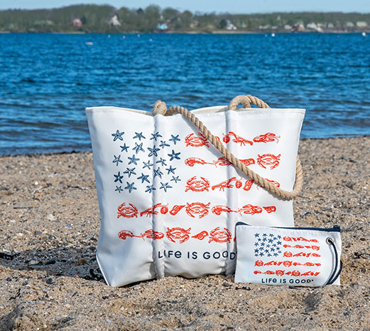 Sea Bags + Life is Good Flag Tote