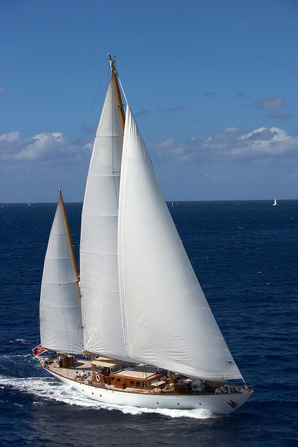 Tiziana Yacht Sailing in Ocean