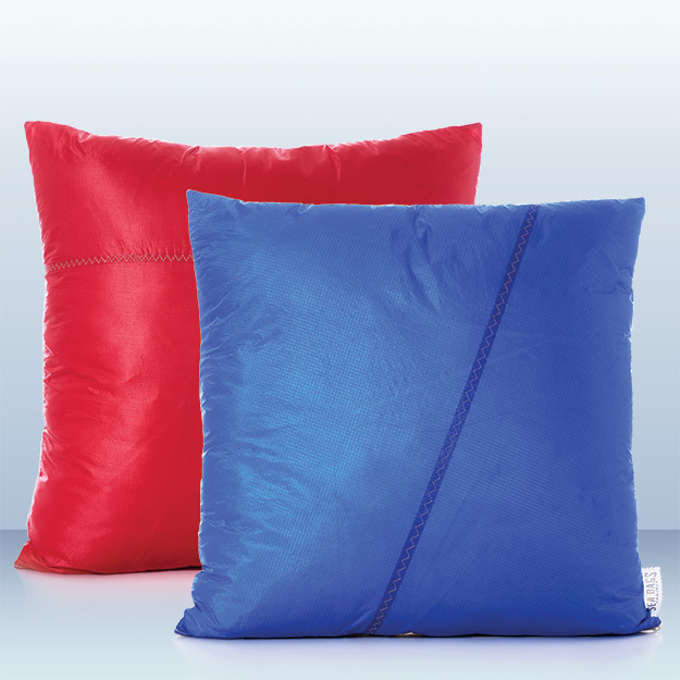 Blue and Red Floor Pillows