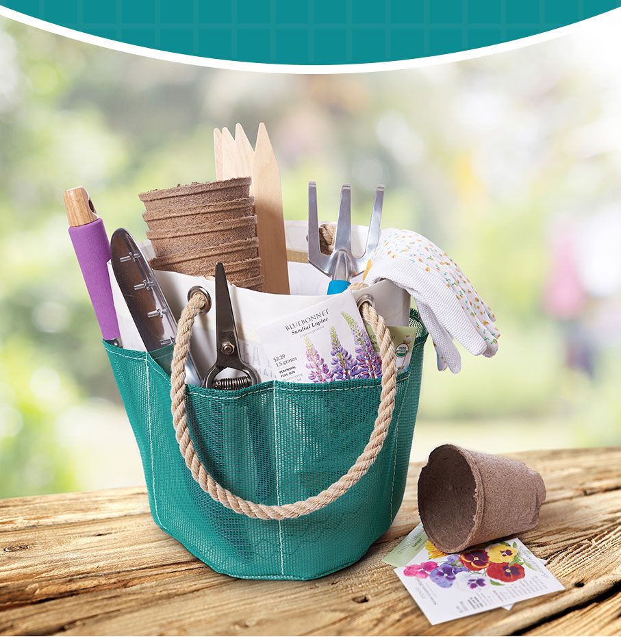 Teal Gardener's Bucket