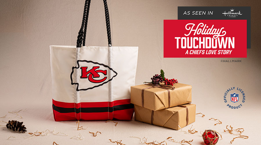 Kansas City Chiefs Medium Tote in holiday setting