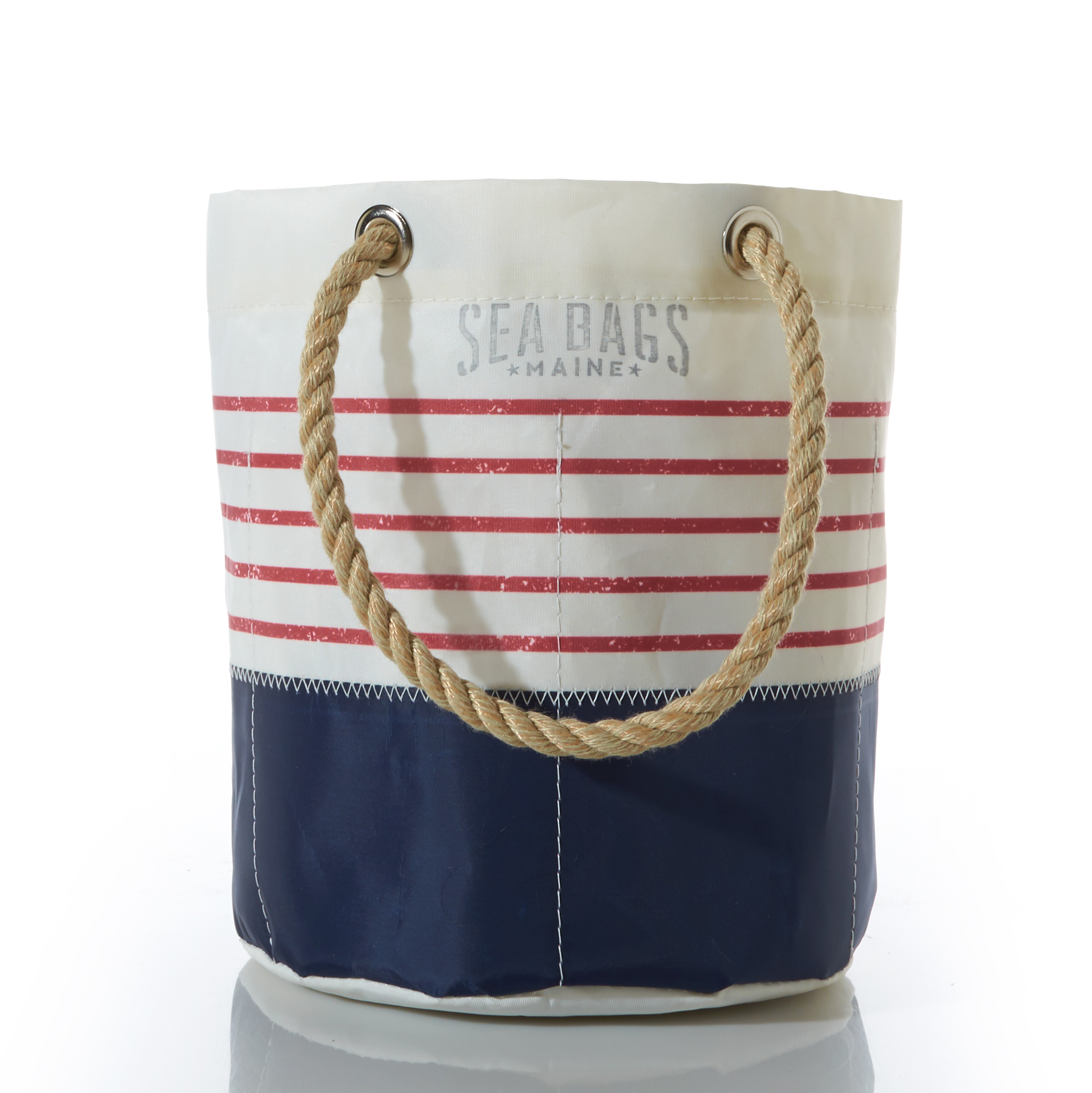 Sea Bags  Red Mariner Stripe Beverage Bucket Bag