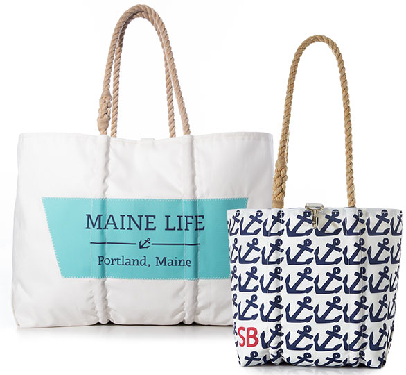 Custom Logo: Beach Tote Bags