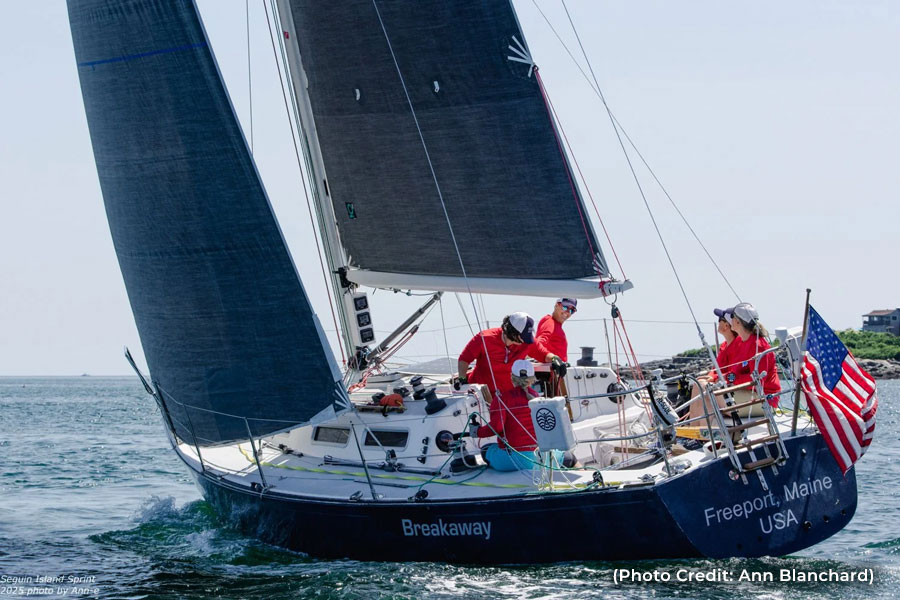 Sailing Team members on the Breakaway J35 Sailboat