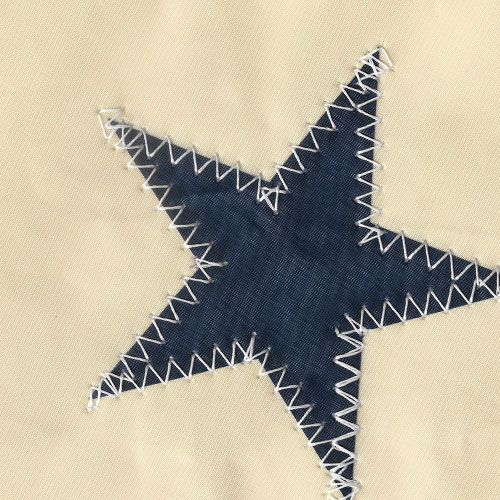North Star stitching on bag