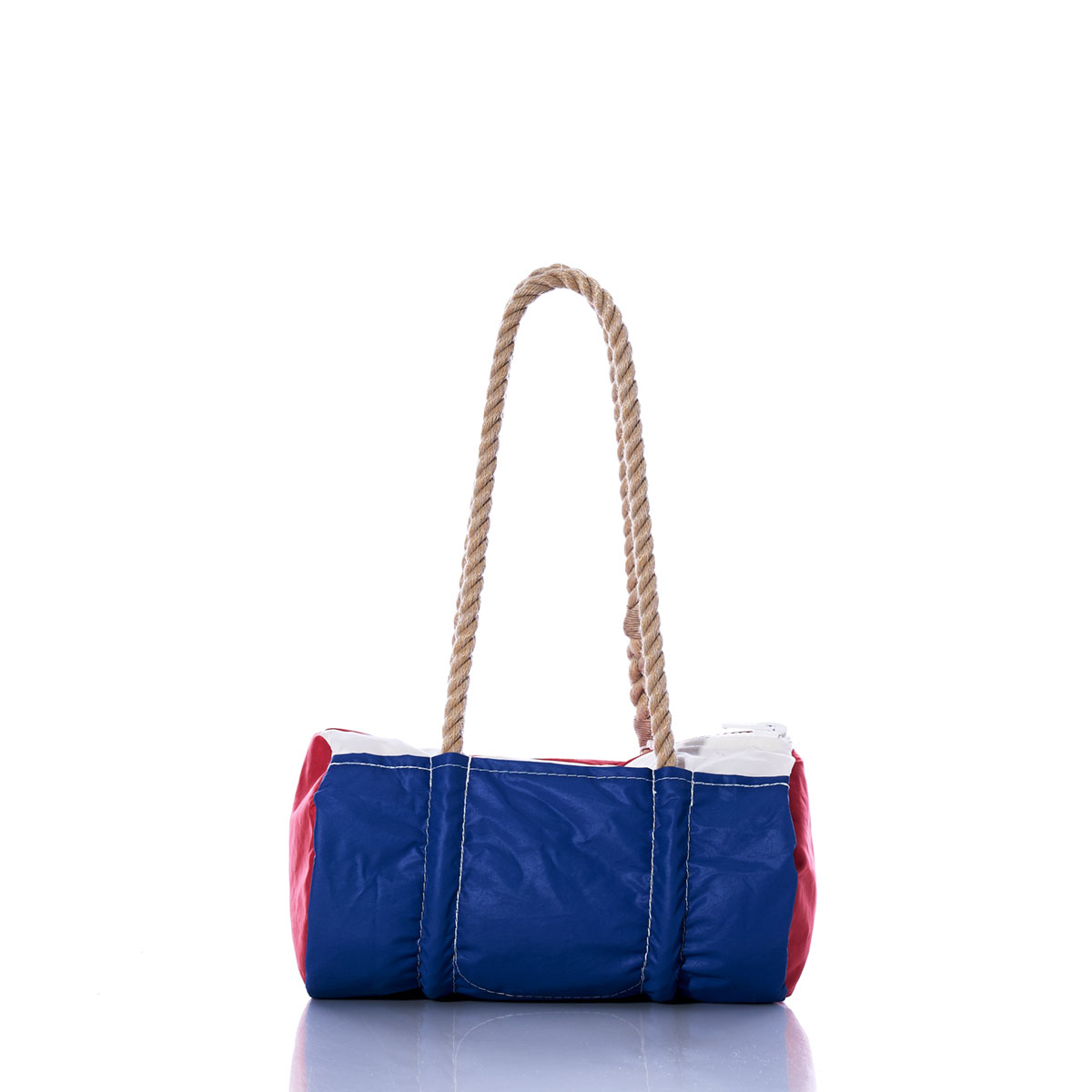 Vintage Blue and Red Baguette Bag