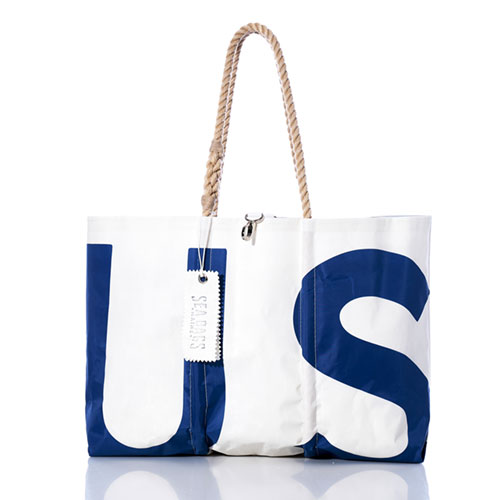 Vintage Blue US Large Tote