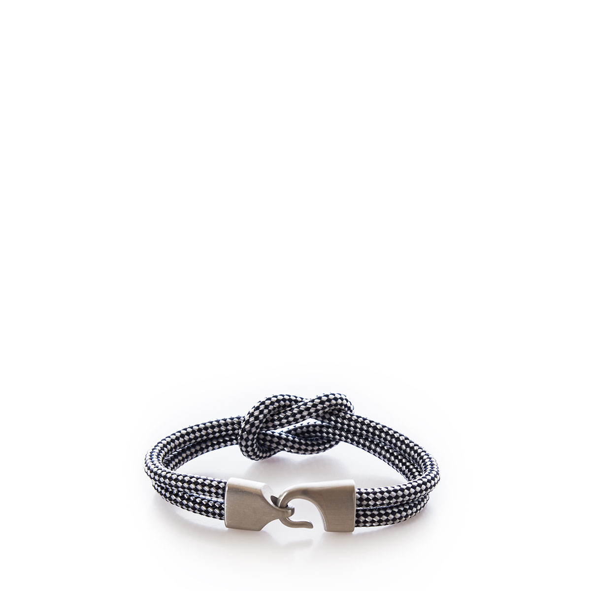 Navy Check Square Knot Bracelet