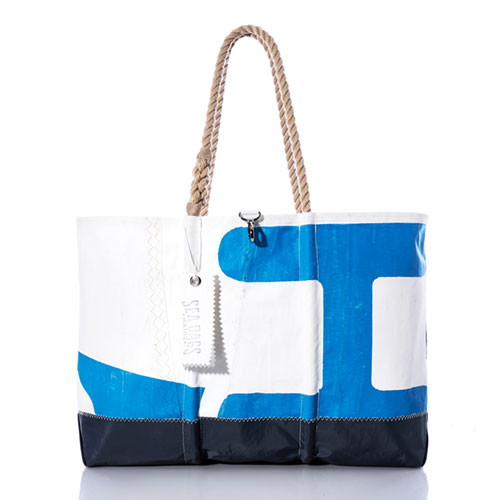 Vintage Blue H Ogunquit Beach Tote
