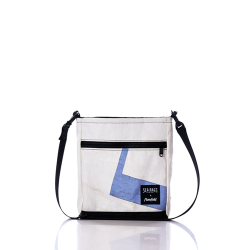 Vintage Blue and White Small Voyager Crew Crossbody