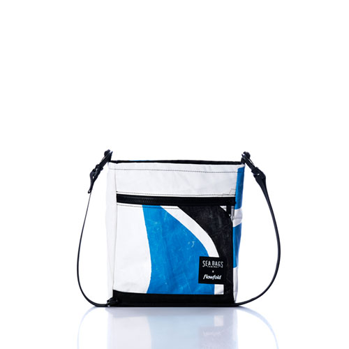 Vintage Blue and Black Small Voyager Crew Crossbody