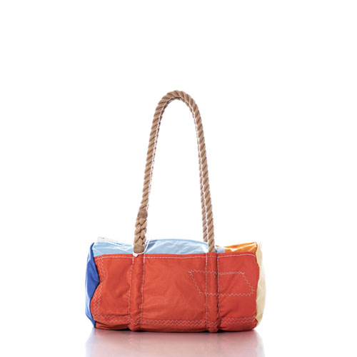 Vintage Orange and Blue Baguette Bag