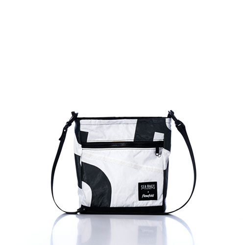 Vintage Black and White Small Voyager Crew Crossbody