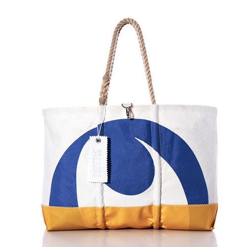 Vintage Blue Graphic Ogunquit Beach Tote
