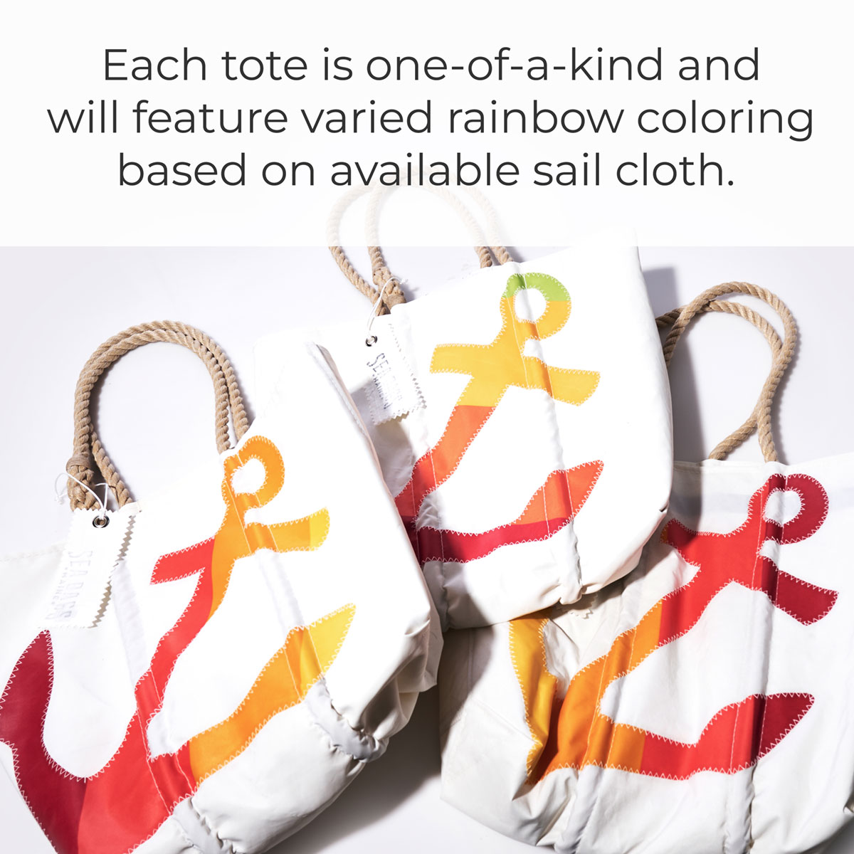 Rainbow Anchor Medium Tote Red/Orange