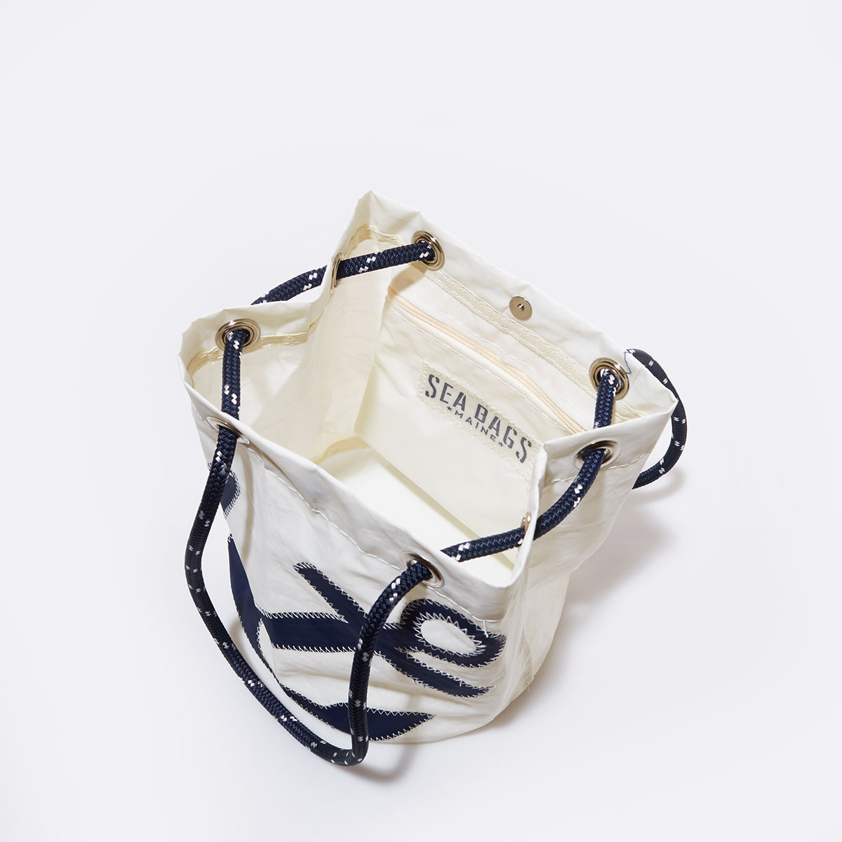 Navy Anchor Convertible Bucket Bag