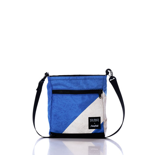 Vintage Blue and White Small Voyager Crew Crossbody