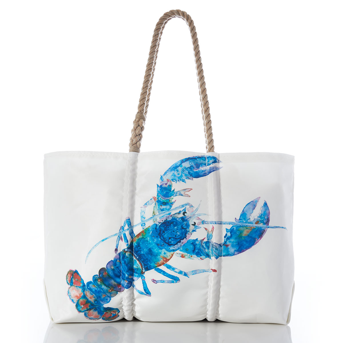 Lobster Navy Nautical Stripes Travel Bag