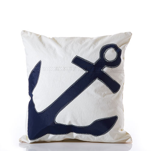 Navy Anchor Pillow