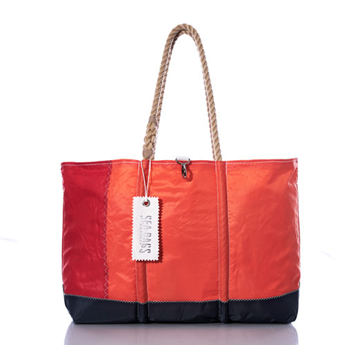 Vintage Red and Orange Ogunquit Beach Tote