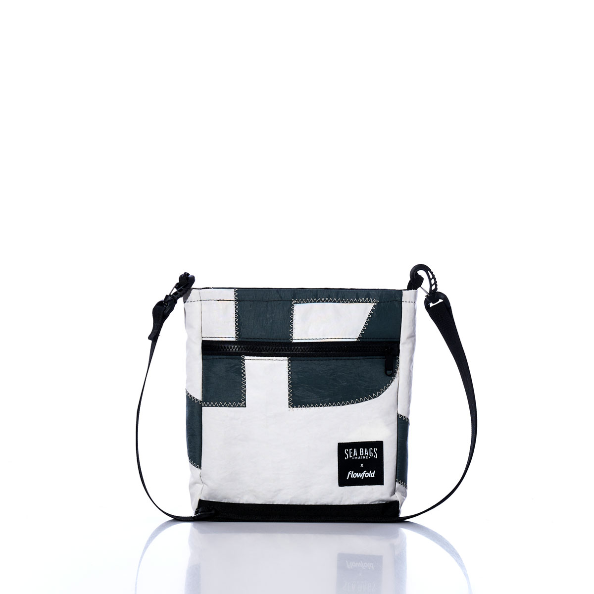 Vintage Black and White Small Voyager Crew Crossbody