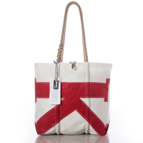 Vintage Red KU Medium Tote