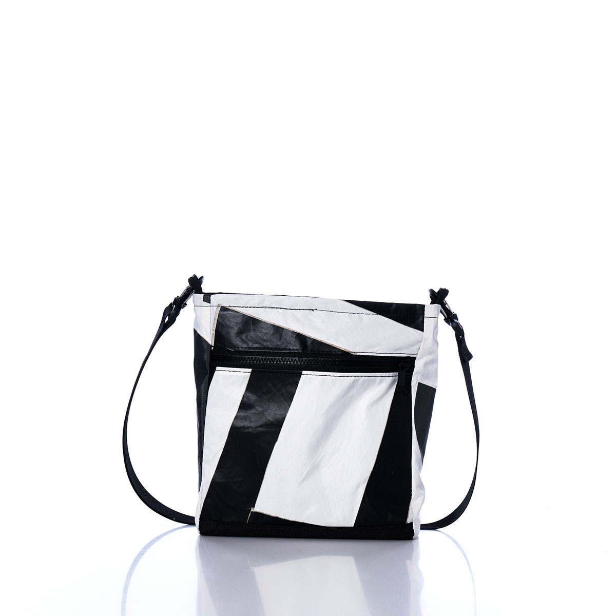 Vintage Black and White Small Voyager Crew Crossbody