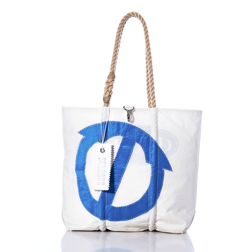Vintage Blue Graphic Medium Tote
