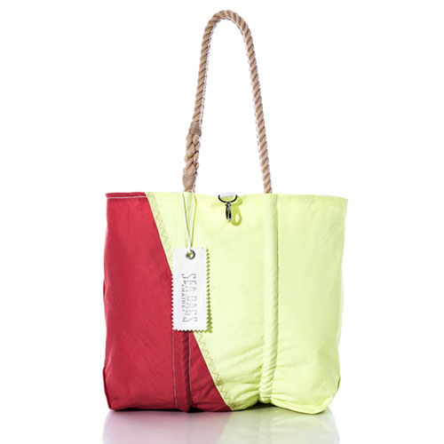Vintage Red and Neon Medium Tote