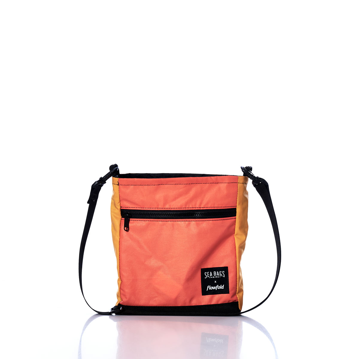 Vintage Orange and Yellow Small Voyager Crew Crossbody