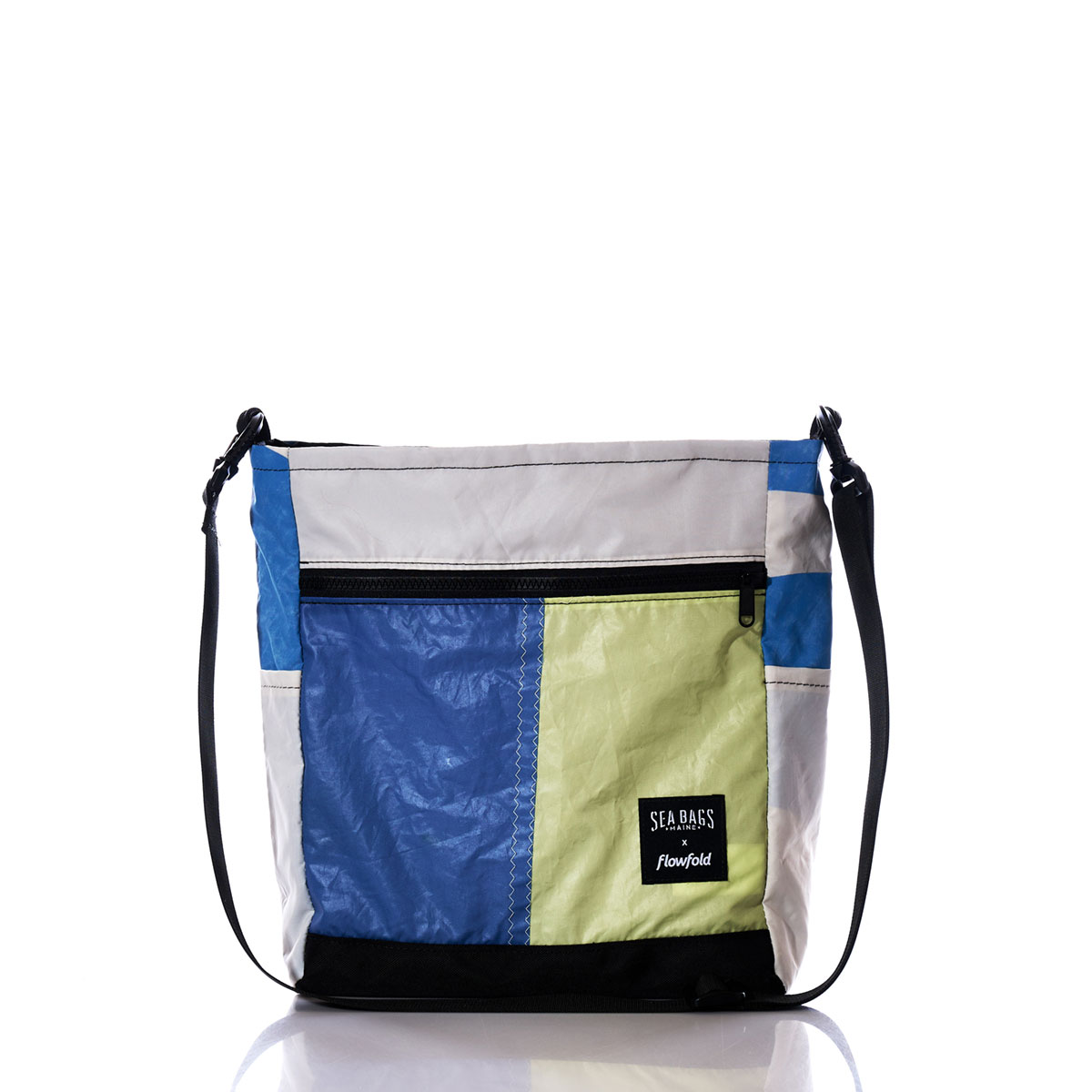 Vintage Blue and Yellow Medium Voyager Crew Crossbody