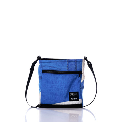 Vintage Blue and White Small Voyager Crew Crossbody