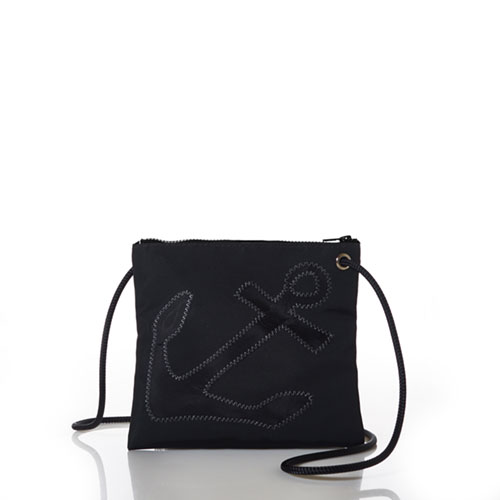Black-on-Black Anchor Slim Crossbody