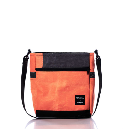 Vintage Orange and Black Medium Voyager Crossbody
