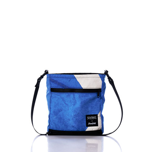 Vintage Blue and White Small Voyager Crew Crossbody
