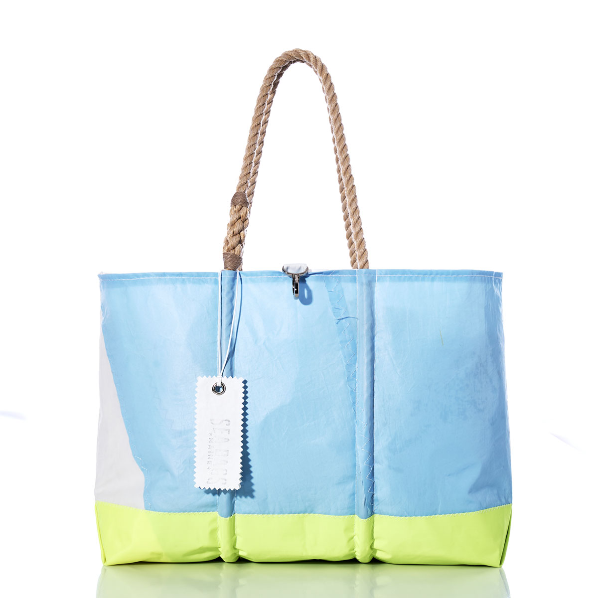 Vintage Blue and Neon Ogunquit Beach Tote