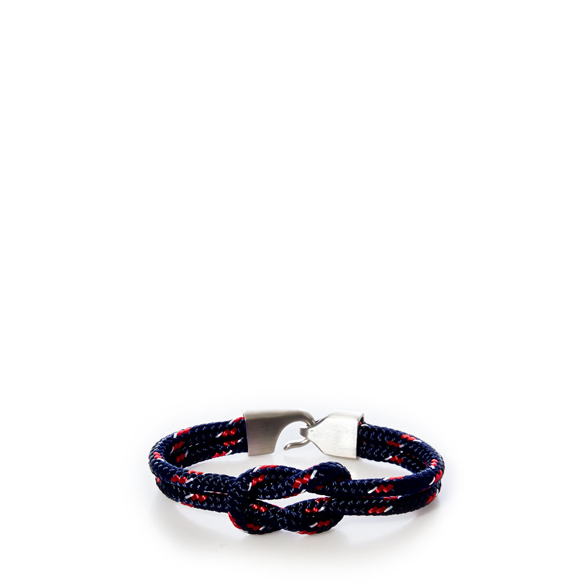 Sea Bags | Red White & Navy Square Knot Bracelet | Sea Bags