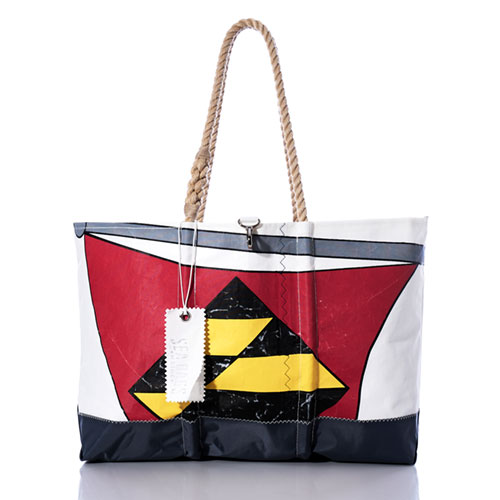 Vintage Multicolor Sail Graphic Ogunquit Beach Tote